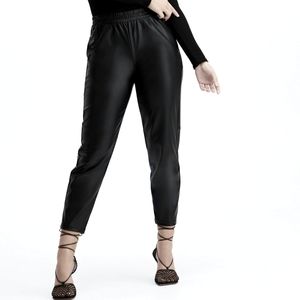 High Waisted Vegan Leather Pants